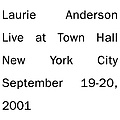 Laurie Anderson - Live In New York album